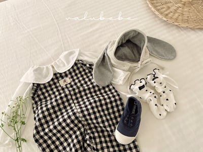 Valubebe27｜(65-80) 格紋吊帶長褲5