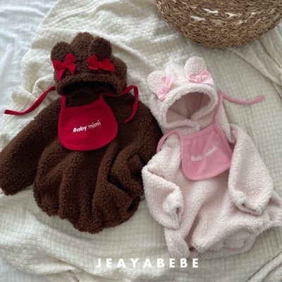 JEAYA06｜(3m-12m) 2色羊羔毛蝴蝶可愛包屁衣1