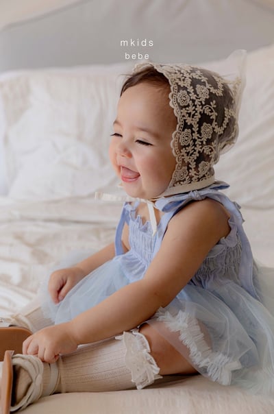 M-KIDS33｜(65-80cm) 浪漫綁帶包屁洋裝11