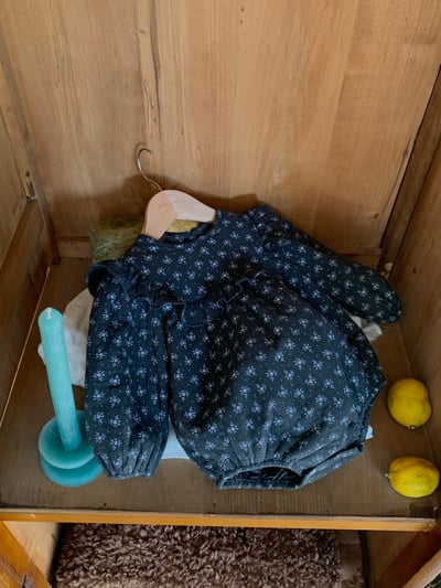 JE631｜(66cm-90cm) 花卉鋪棉綁帶包屁衣19