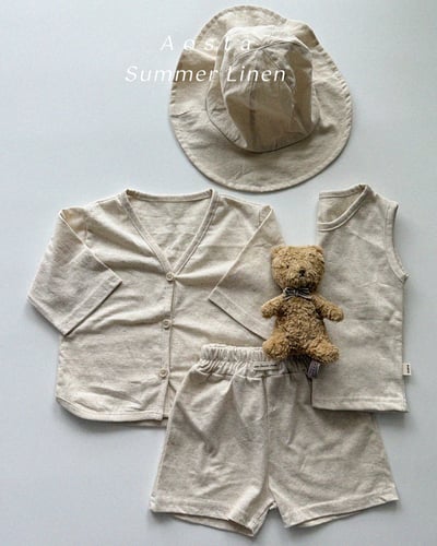 AOSTA21｜(6m-5y) 2款亞麻夏季無袖背心13