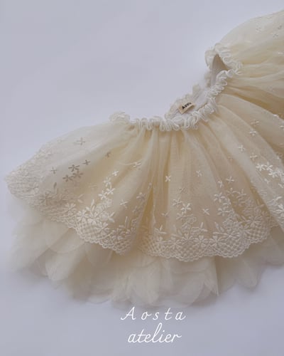 AOSTA15｜(6m-5y) 蕾絲花卉澎澎裙9