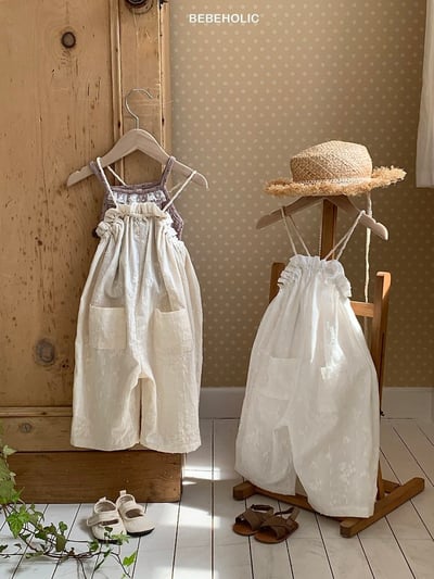 Bebe holic16｜(3m-18m) 氣質細肩吊帶褲5