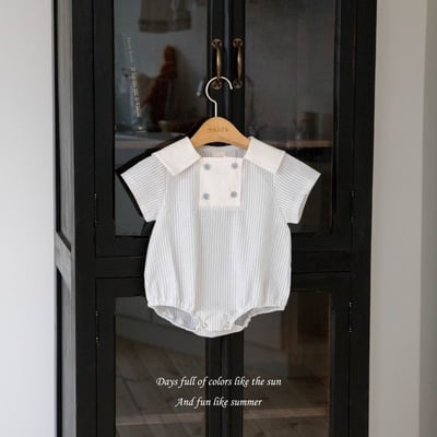 M-KIDS44｜(65-80cm) 條紋排釦包衣7