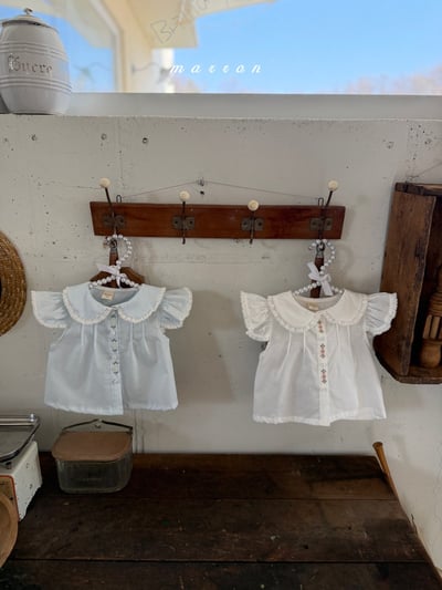 Marron23｜(1y-6y) 珍妮刺繡翻領襯衫5