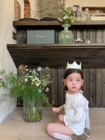 jenny bébé｜(66-90cm) 蕾絲花邊包屁衣6