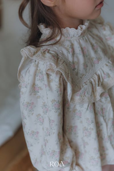 ROA16｜(80cm-120cm) 2色復古碎花長袖上衣7