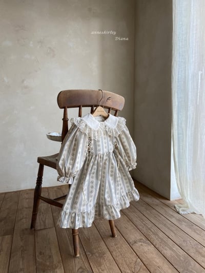 Anne Shirley14｜(1y-5y) 1色春日花卉滾邊洋裝14