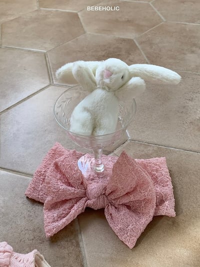 Bebe holic55｜(3m-18m) 蝴蝶結寬版髮帶8