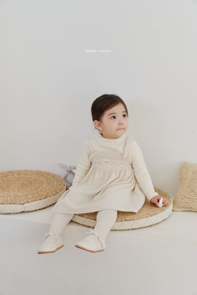 bebe nine29 (65cm-115cm) 3色荷葉摺邊吊帶洋裝10