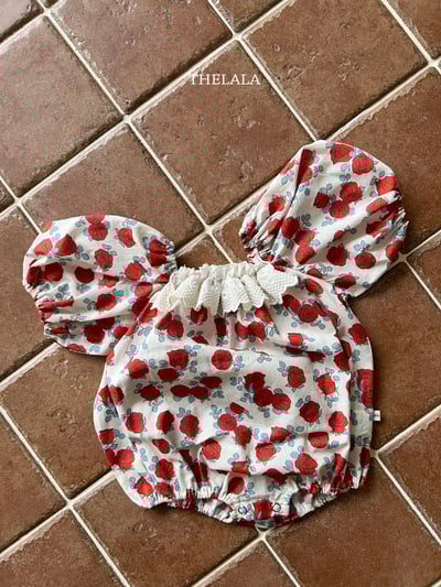 thelala54｜ (0m-18m) 玫瑰蕾絲方領包屁衣2