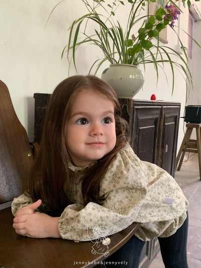 JE584｜(73-100cm) 復古碎花燈芯絨套裝13