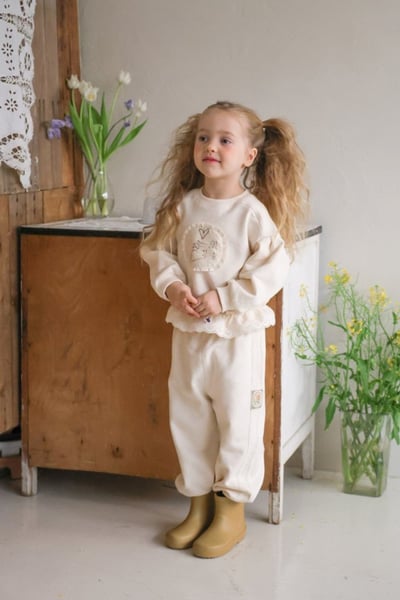 FLO45｜(75-140) 2色滾邊蕾絲縮口褲12