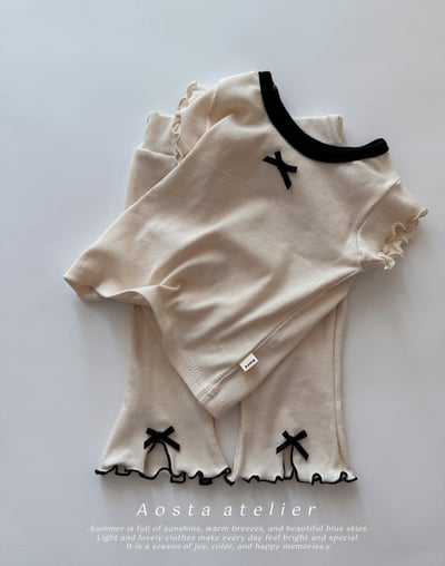 AOSTA45｜(6m-5y) 4款羅紋緞帶木耳邊上衣8