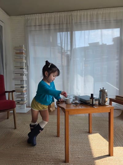 Color03｜(75-115cm) 蕾絲滾邊短褲5