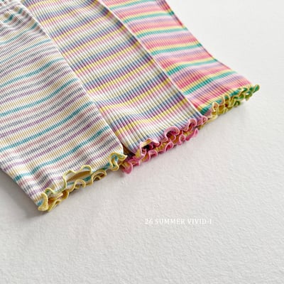 vivid83｜(78cm-125cm) 3款彩虹條紋羅紋緊身褲3