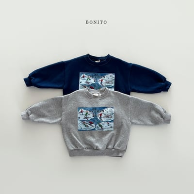 Bonito23｜(75cm-125cm) 滑雪印花休閒上衣1