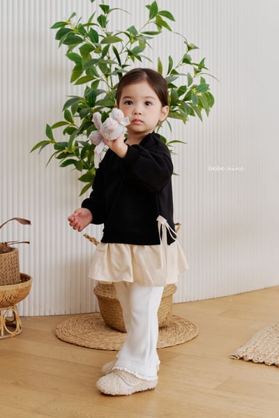 bebe nine34 (65cm-115cm) 2色撞色荷葉摺邊洋裝3