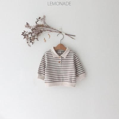 LEMONADE50｜(55cm-85cm) 2色有領條紋上衣9