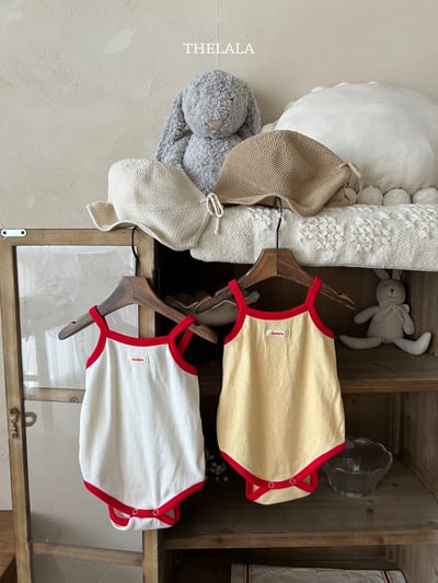 thelala65｜ (0m-18m) 滾邊無袖包屁衣1