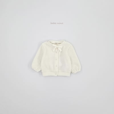 bebe nine45 (65cm-115cm) 3色針織緞帶開襟外套9