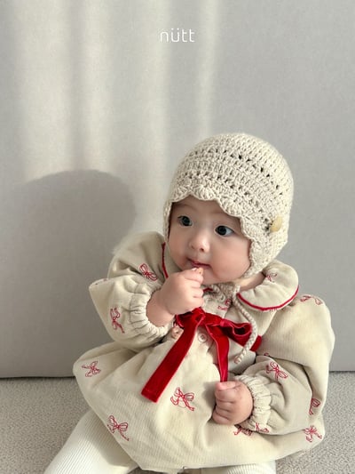 Nutt05｜(3m-16m) 蝴蝶結夾層棉包屁衣2