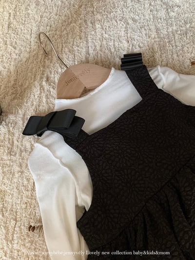 JE289｜(66-90cm) 蝴蝶緞帶壓紋包屁衣14