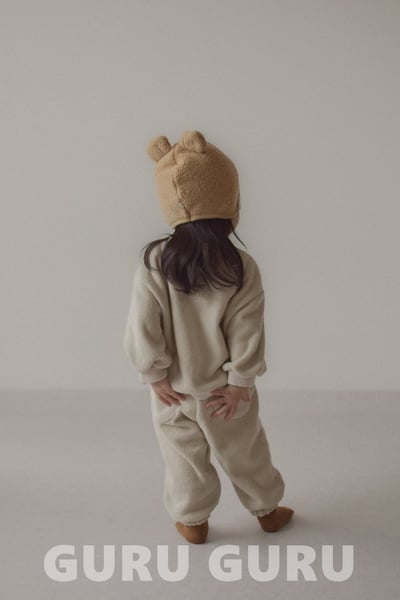 GURU GURU08｜(6m-24m) 3色小熊刷毛綁帶帽16