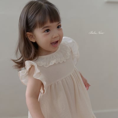 bebe nine42  (65cm-115cm) 2色氣質蕾絲領洋裝11