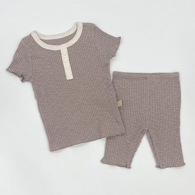 LIME&BLUE03｜(80-118cm)  素色鈕釦居家服4