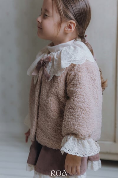 ROA24｜(80cm-120cm) 3色荷葉滾邊高領素色上衣15