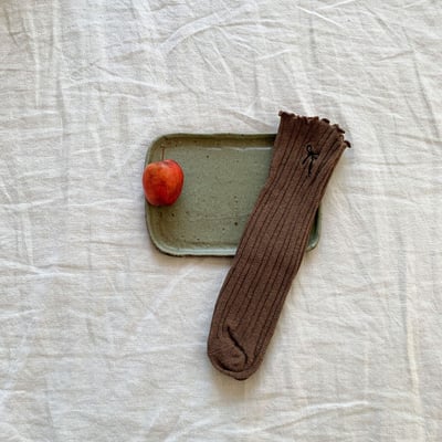 (free) 蝴蝶結刺繡無跟襪9