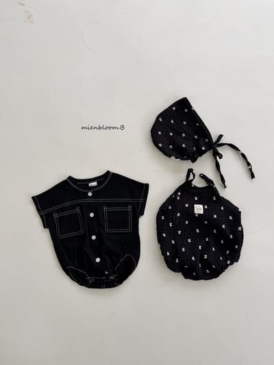 Bloom.b09｜(0m-18m) 亞麻縫線包屁衣6