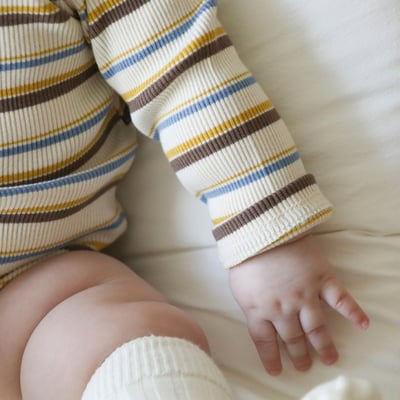 LEMONADE33｜(55cm-85cm) 2色雙條紋包屁衣含帽子17