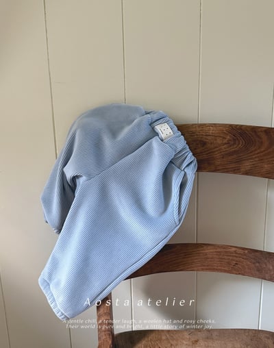 AOSTA46｜(6m-5y) 絲絨休閒縮口褲18