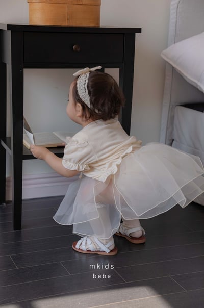 M-KIDS39｜(65-80cm) 捲邊薄紗包屁衣11