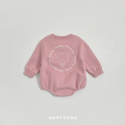 Oottbebe19｜(0m-12m) 棉質熊熊印花包屁衣10