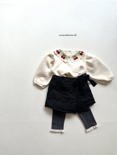 Bloom.b47｜(85cm-125cm) 蝴蝶結印花絎縫綁帶褲裙11