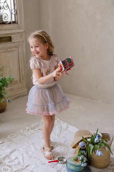 FLO05｜(75-140) 兩色蕾絲蛋糕襯裙7