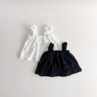 my_bebe34｜(80-120cm) 荷葉邊無袖上衣1