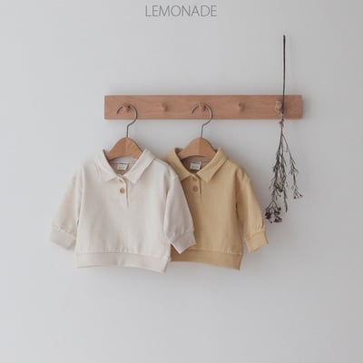 LEMONADE51｜(55cm-85cm) 2色有領素面上衣1