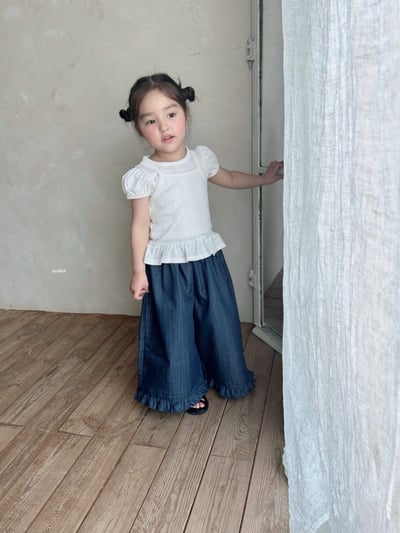 Azalea14｜(78-118cm) 荷葉邊寬腿長褲8