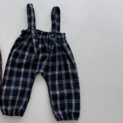 mimi market12 (65-85cm)  格紋吊帶長褲6