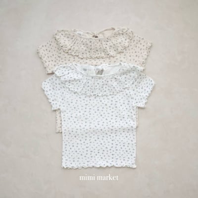 mimi market12 (75-90cm)  碎花荷葉邊上衣2