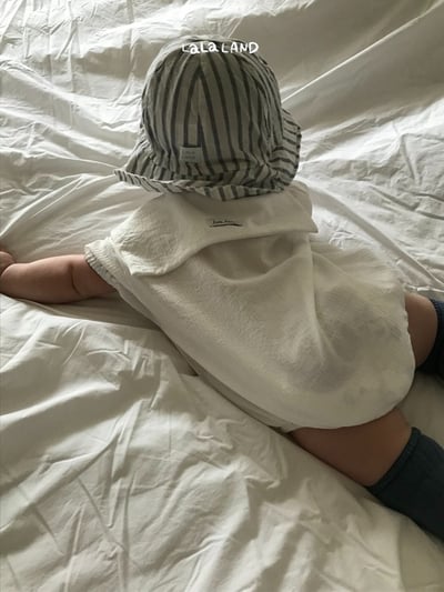 lala land26｜(3m-18m) 2色素面翻領包屁衣10