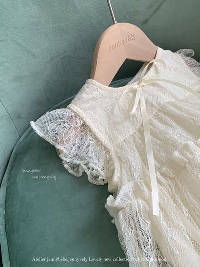 JE705｜(66-90cm) 法式蕾絲洋裝包屁衣8