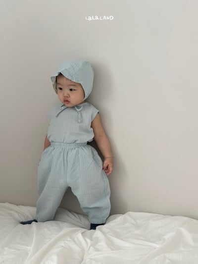 lala land32｜(3m-18m) 2色壓紋無袖背心15