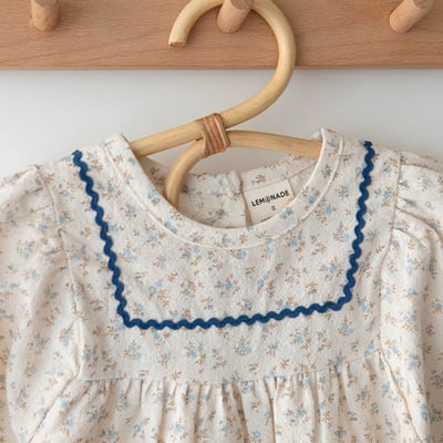 LEMONADE31｜(55cm-85cm) 2色碎花荷葉縮口袖包屁衣含帽子10