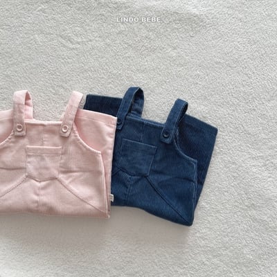 Lindo18｜(3m-18m) 小兔子燈芯絨吊帶連身扣8