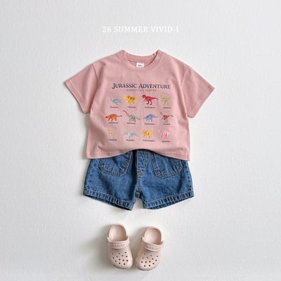 vivid74｜(78cm-125cm) 3款考古小恐龍短袖上衣11
